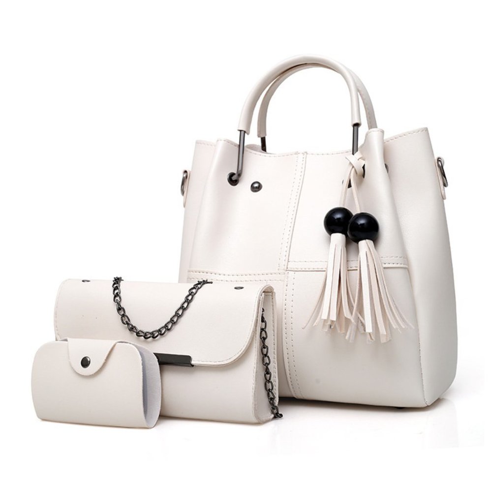 GlamTote vegan three-piece tassels